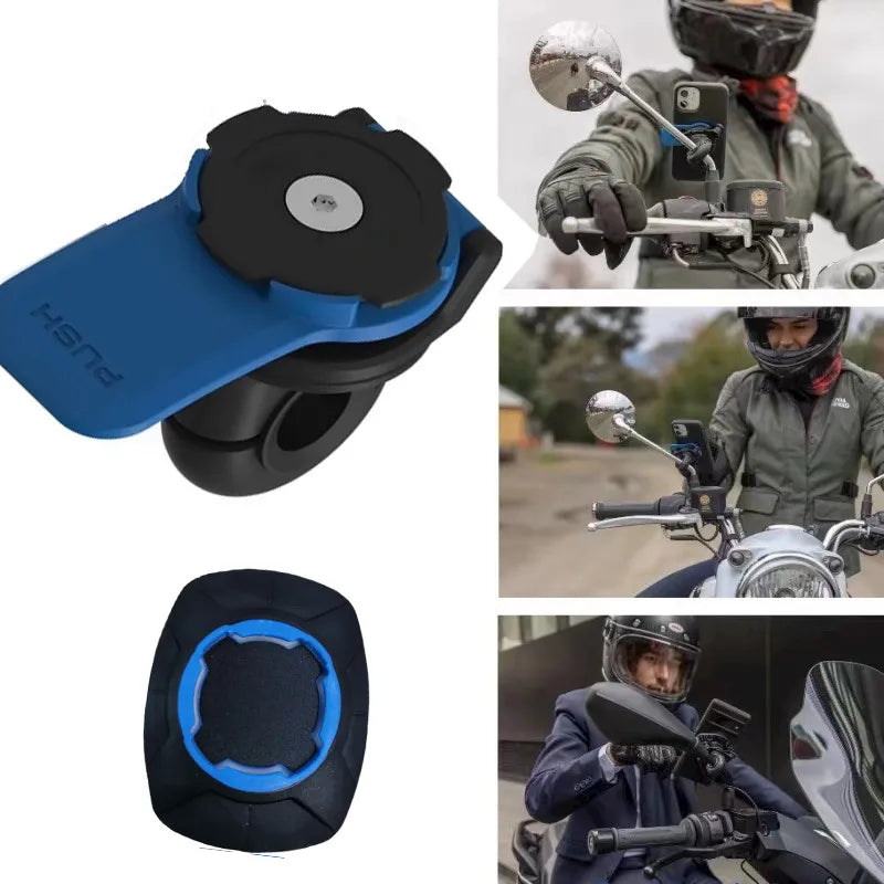 support velo téléphone-bleu