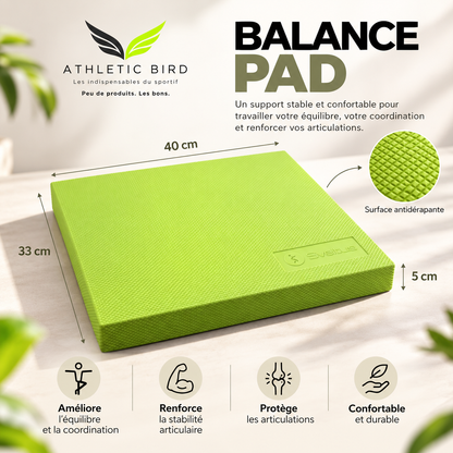 Balance Pad Sveltus vert pour exercices d’équilibre, de stabilité et de proprioception, sélection Athletic Bird.