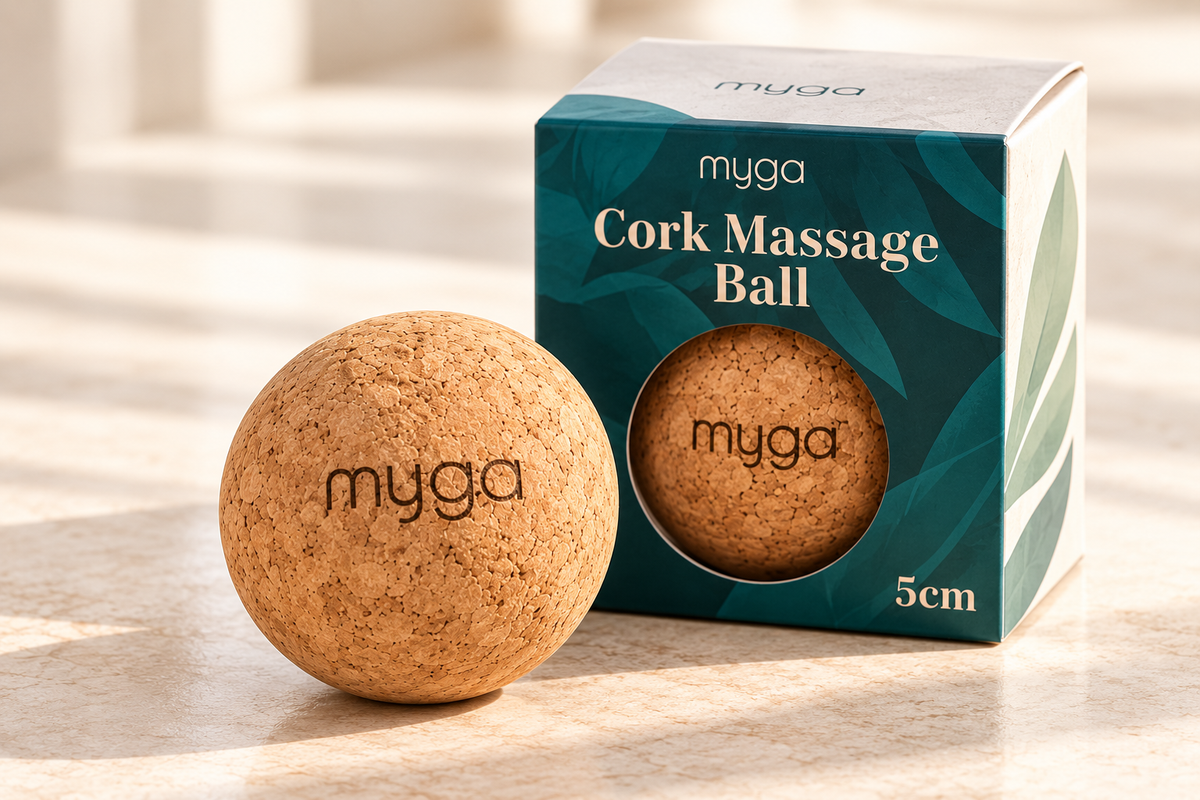 Balle Fascia MYGA en liège naturel 5 cm – Massage ciblé