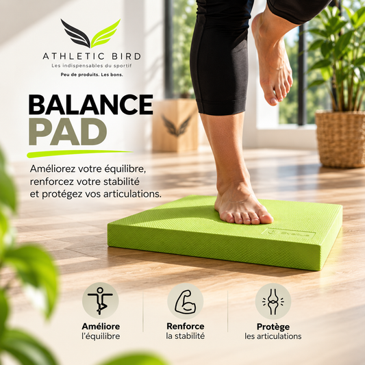 Balance Pad Sveltus vert pour exercices d’équilibre, de stabilité et de renforcement musculaire.