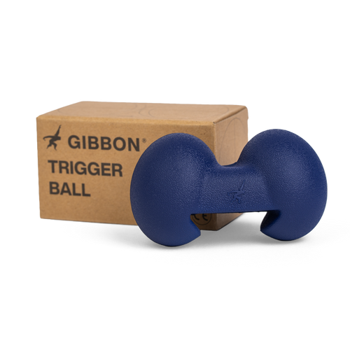 GIBBON Trigger Ball bleue en mousse PU pour automassage ciblé, mobilité et récupération sportive.