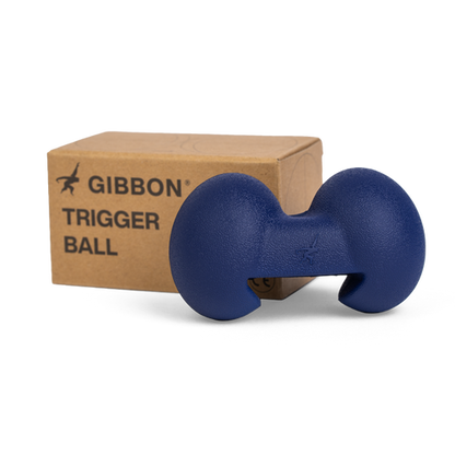 GIBBON Trigger Ball bleue en mousse PU pour automassage ciblé, mobilité et récupération sportive.
