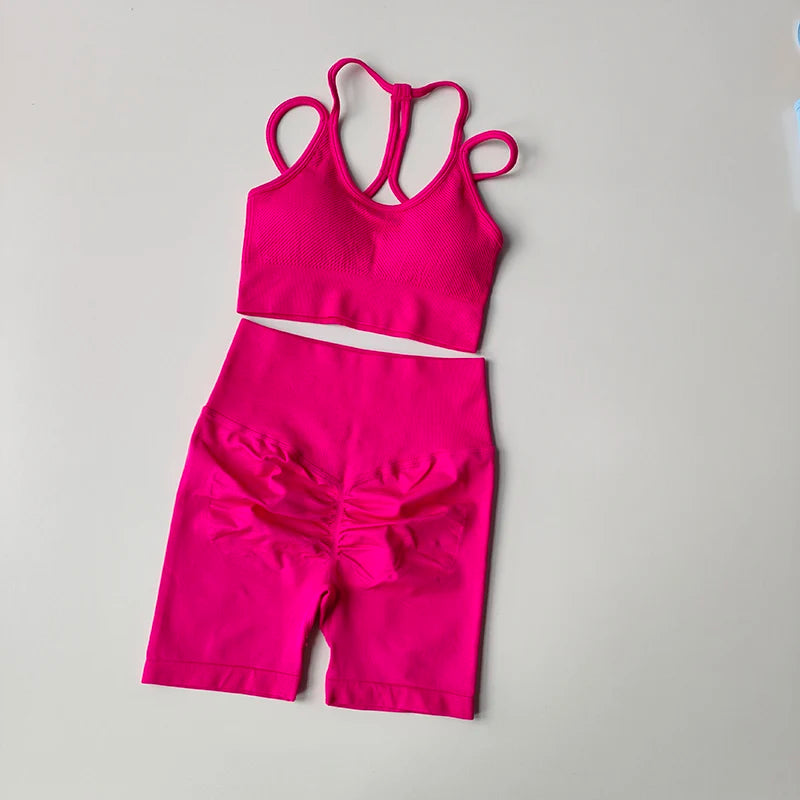 ensemble fitness femme fushia