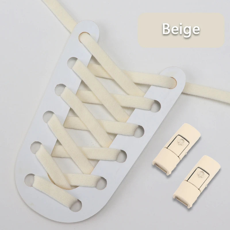 lacets sans noeud beige