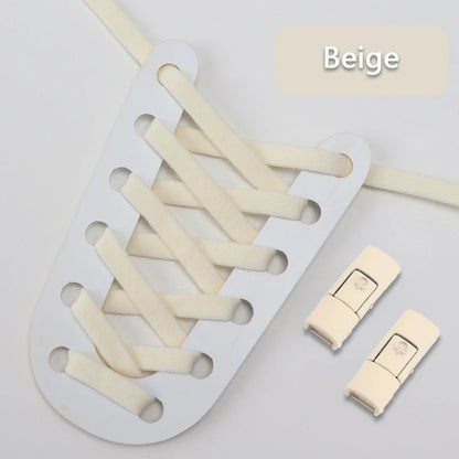 lacets sans noeud beige