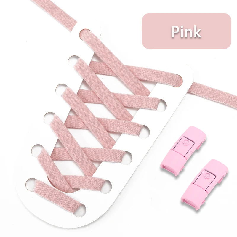 lacets sans noeud rose