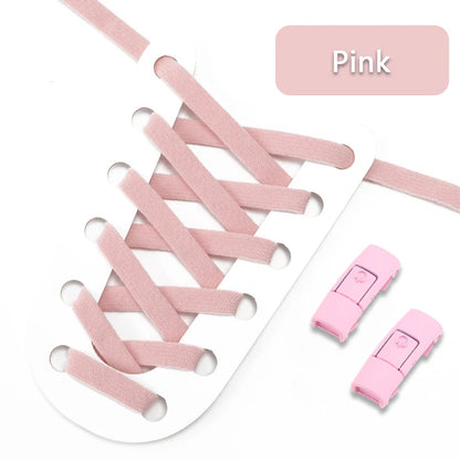 lacets sans noeud rose