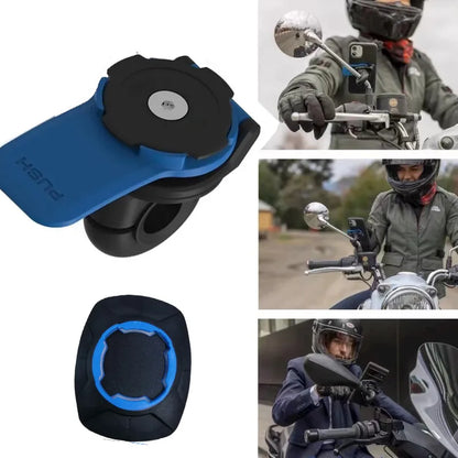 support velo téléphone-bleu