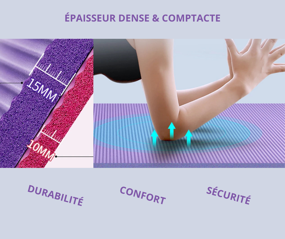 tapis de yoga confortable